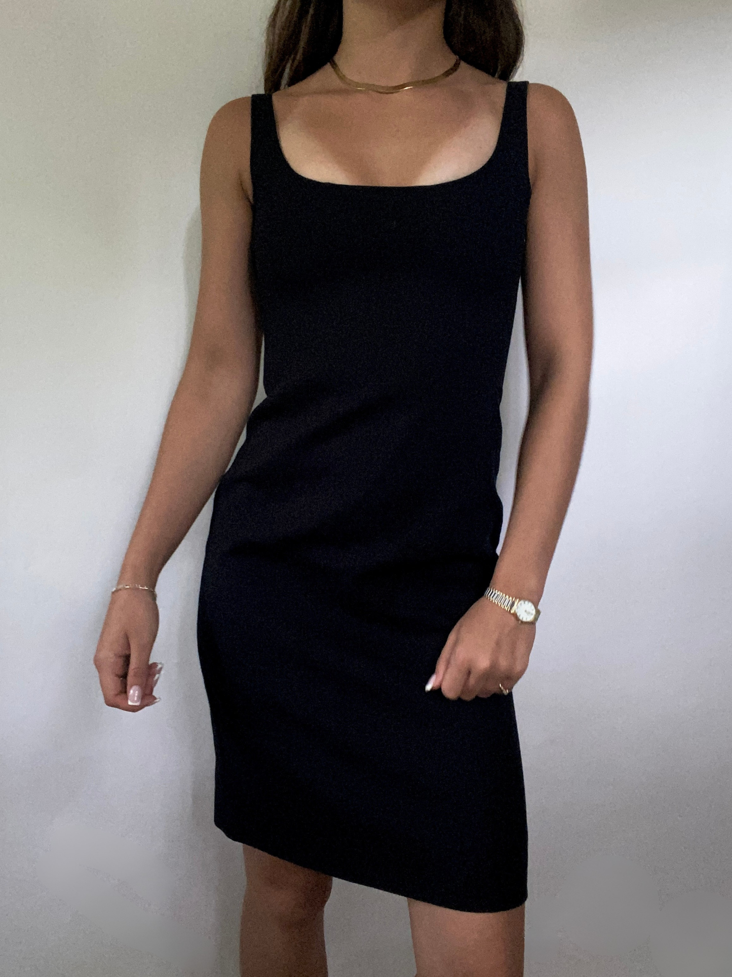 Prada Black Structured Sheath Dress Size 0