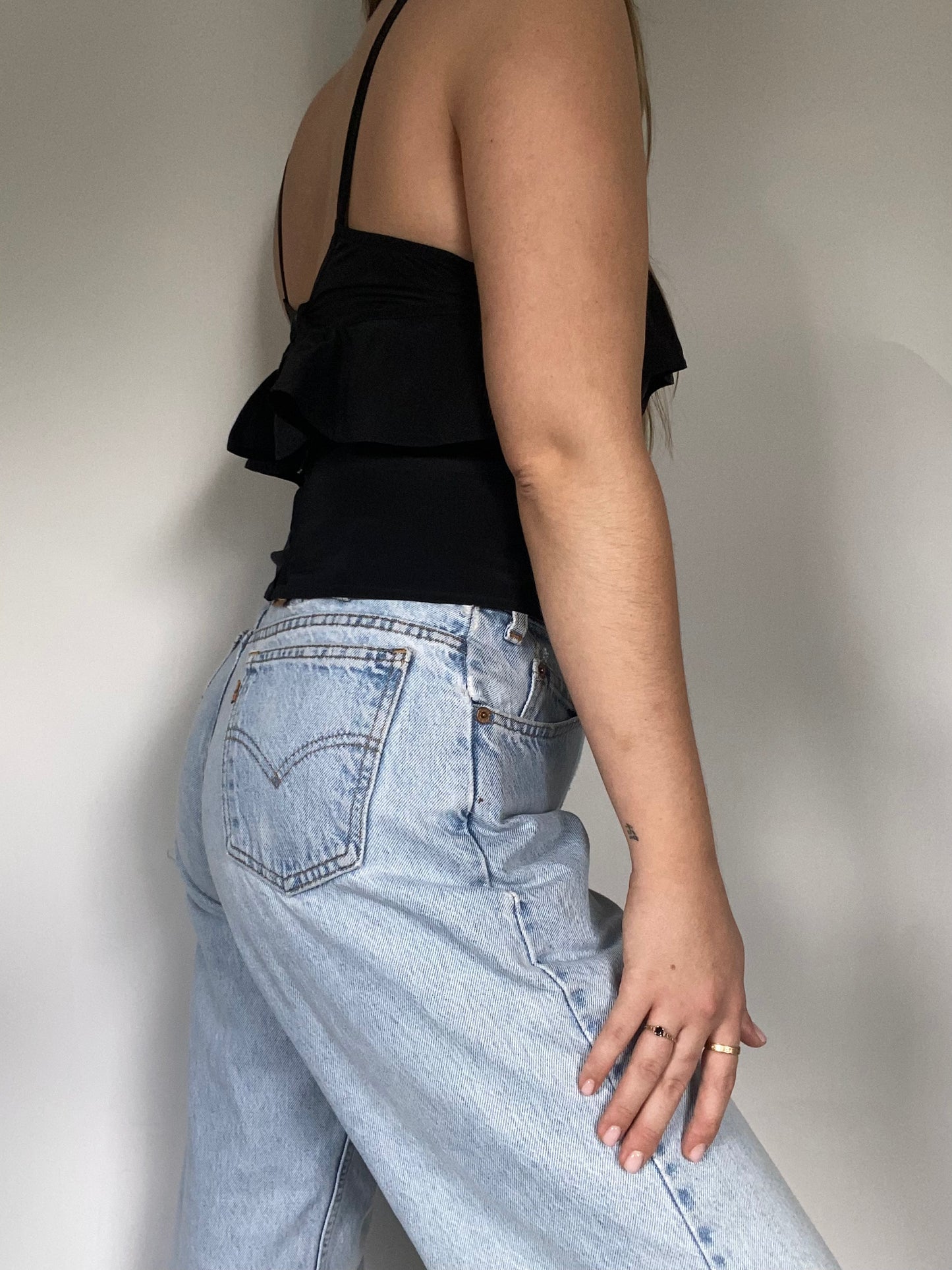 Yves Saint Laurent Ruffle Silk Tank Size S