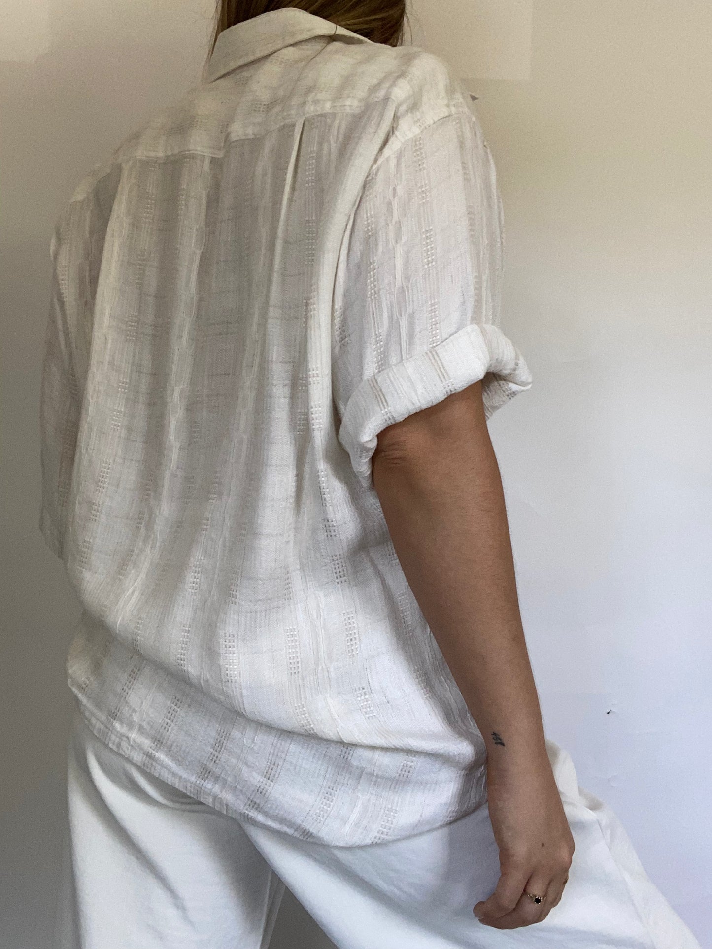 Givenchy Short Sleeve Linen Button Up Size L