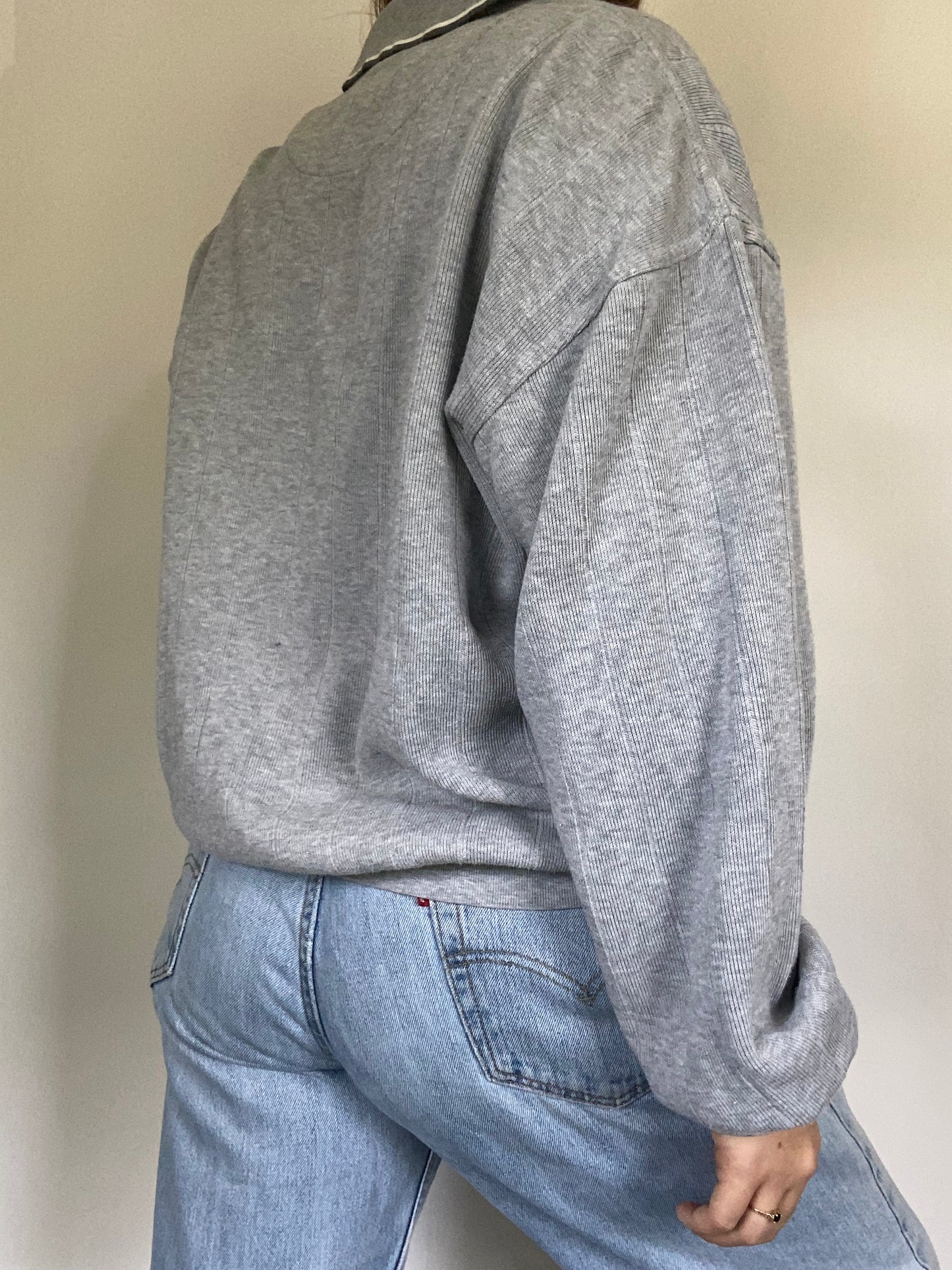 Yves Saint Laurent Gray Quarter Zip Size L