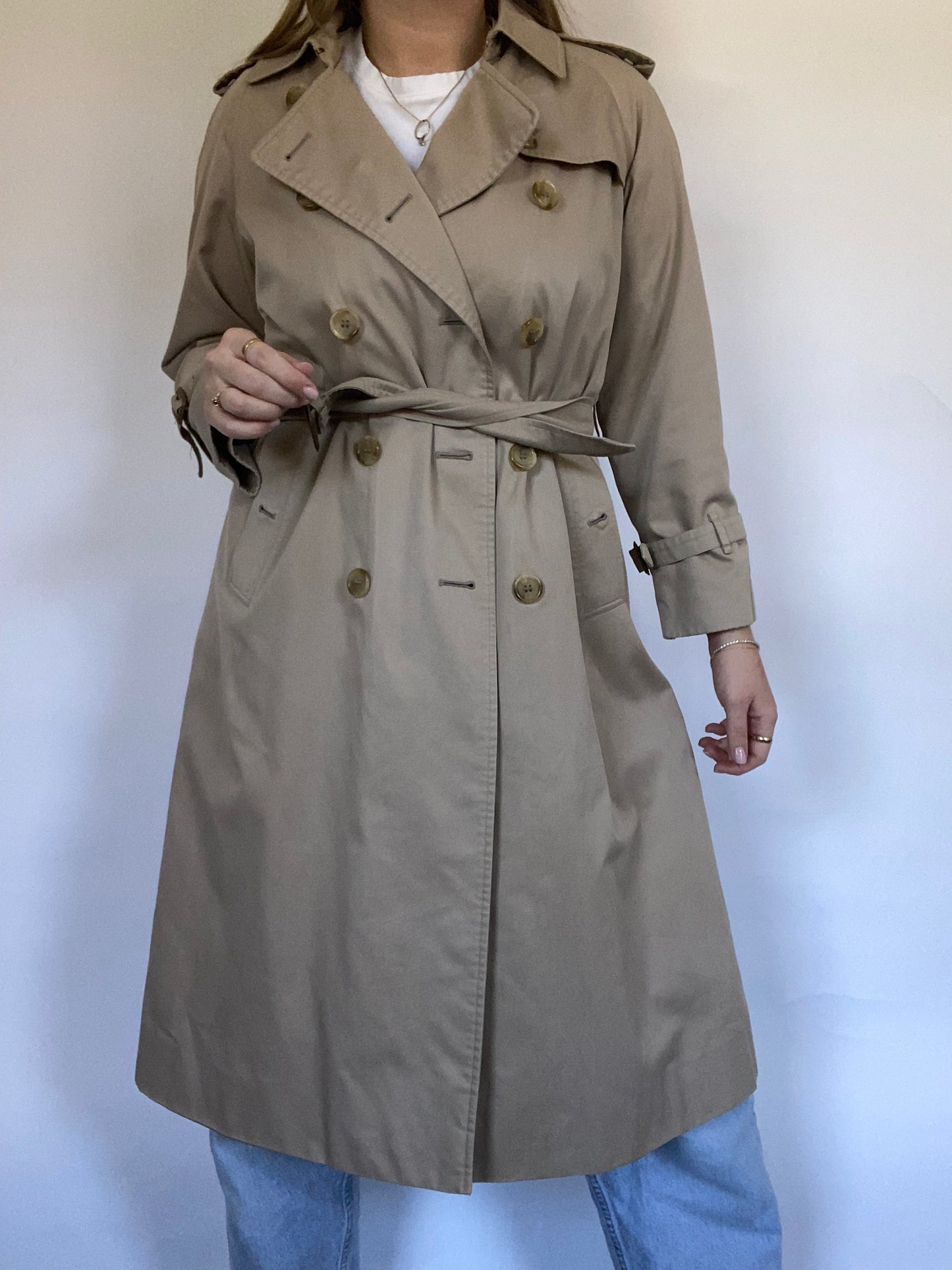 Nova Check Khaki Burberry Trench Size S/M