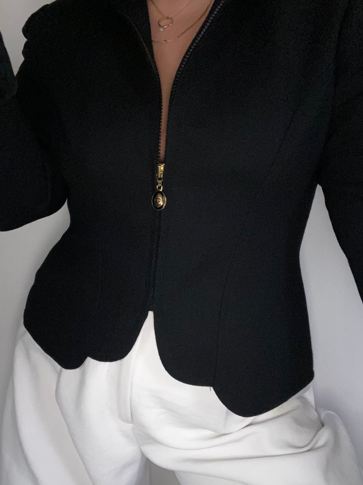 Christian Dior Fitted Black Blazer Jacket Size M/L