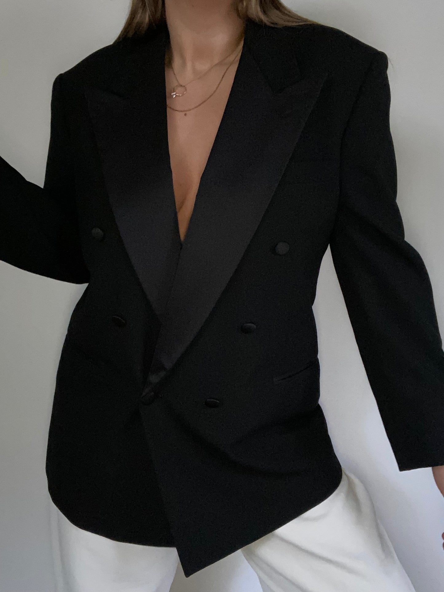 Christian Dior Double Breasted Tuxedo Blazer Size M