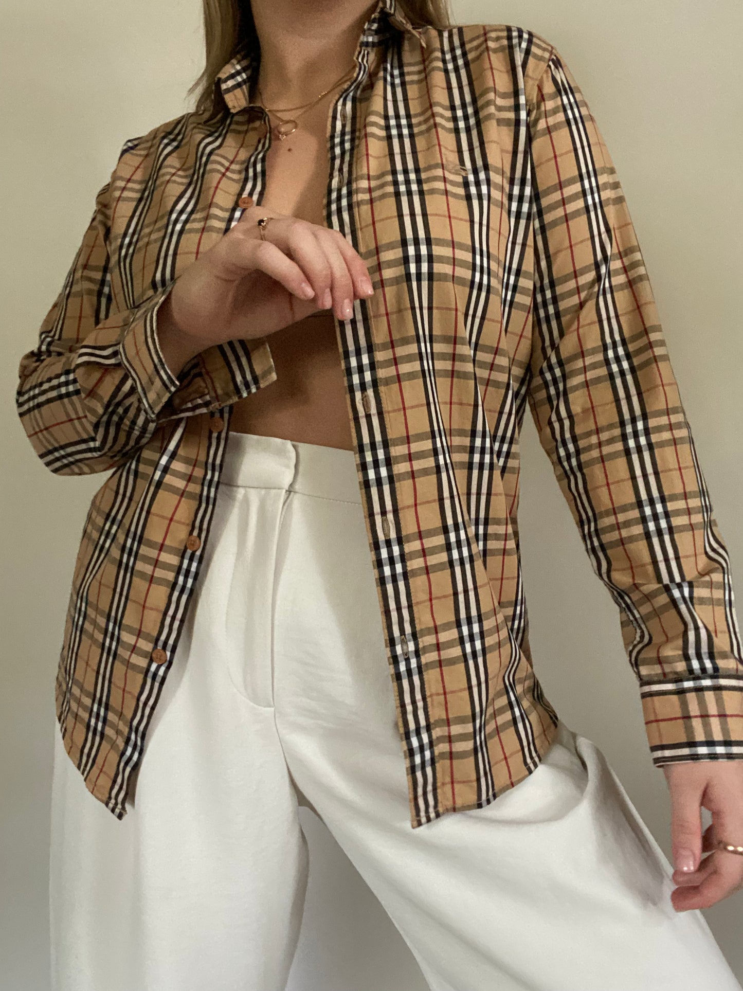 Burberry Nova Check Pattern Button Up Size S