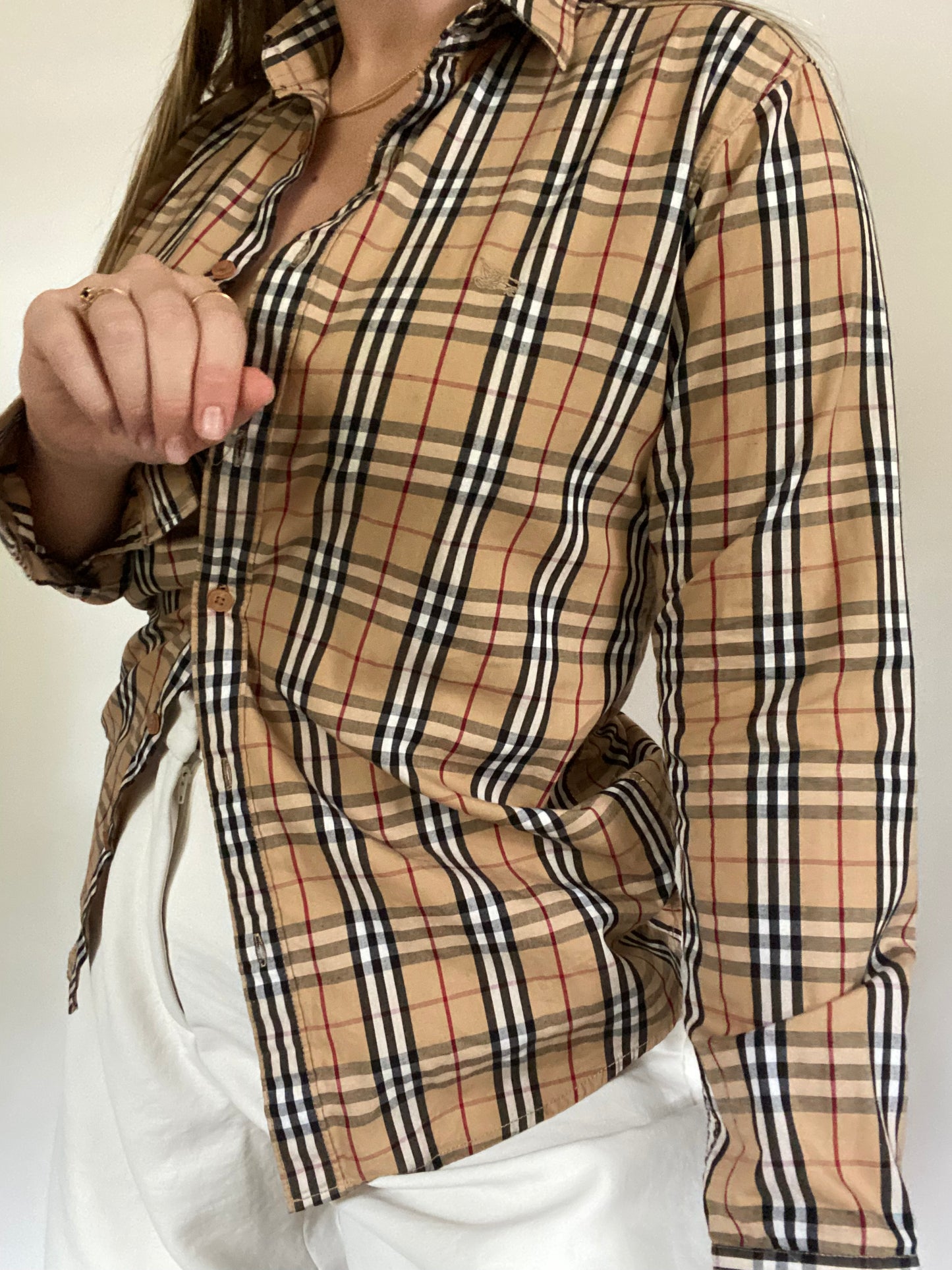 Burberry Nova Check Pattern Button Up Size S
