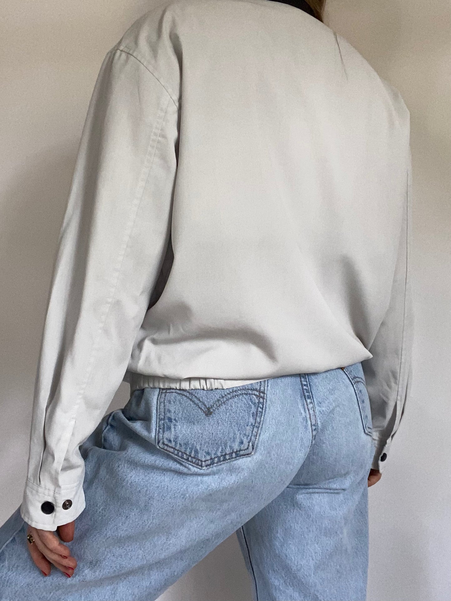 Yves Saint Laurent Logo Lightweight Harrington Jacket Size S/M