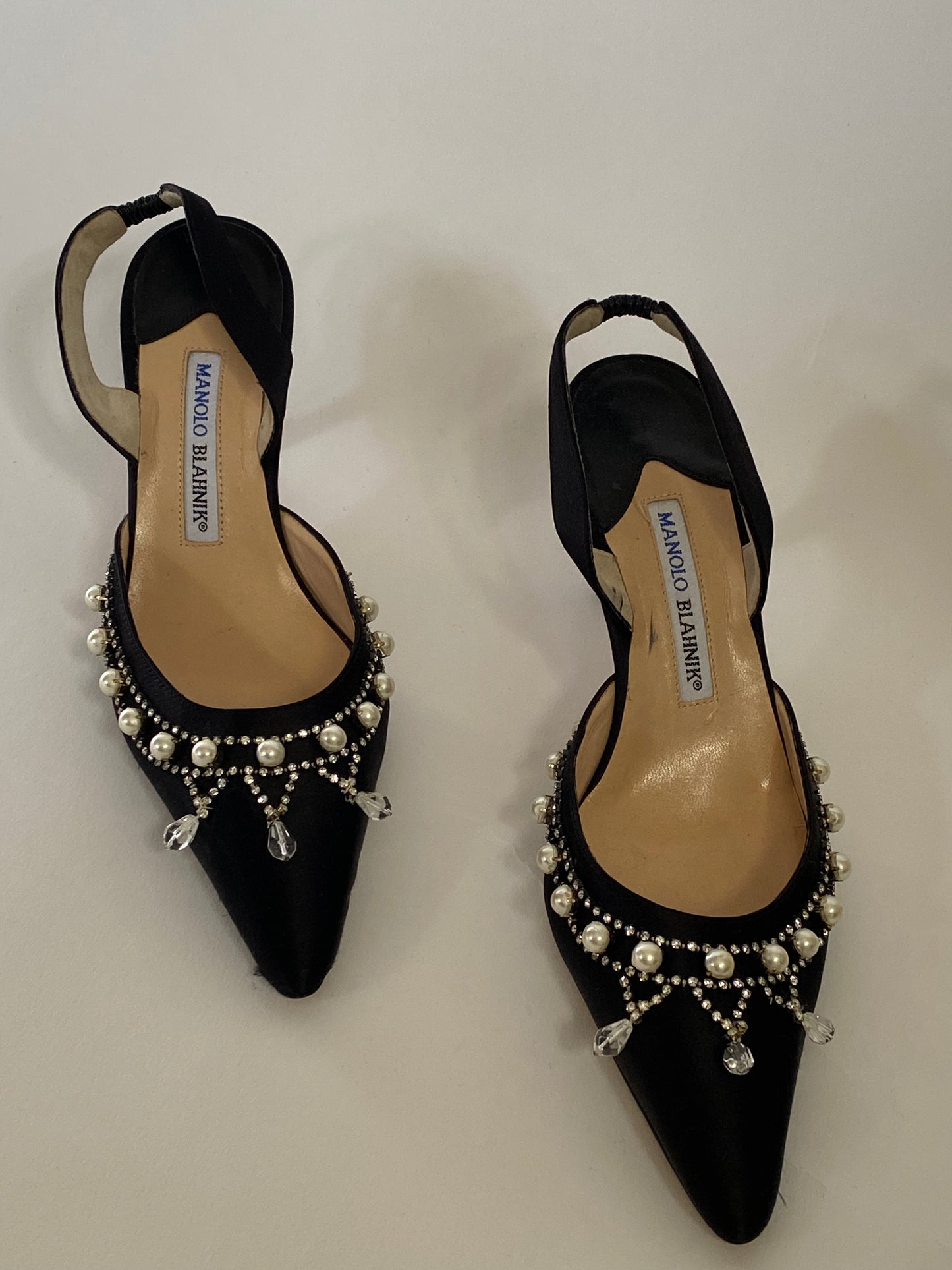 Manolo Blahnik Pearl Heels Size 8