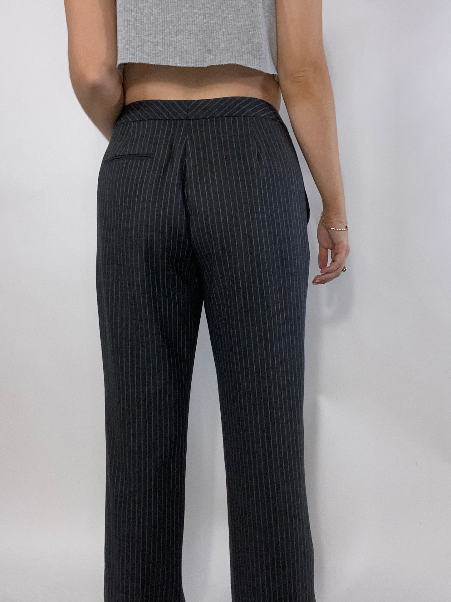 Ralph Lauren Gray Pinstriped Trousers Size 6/8