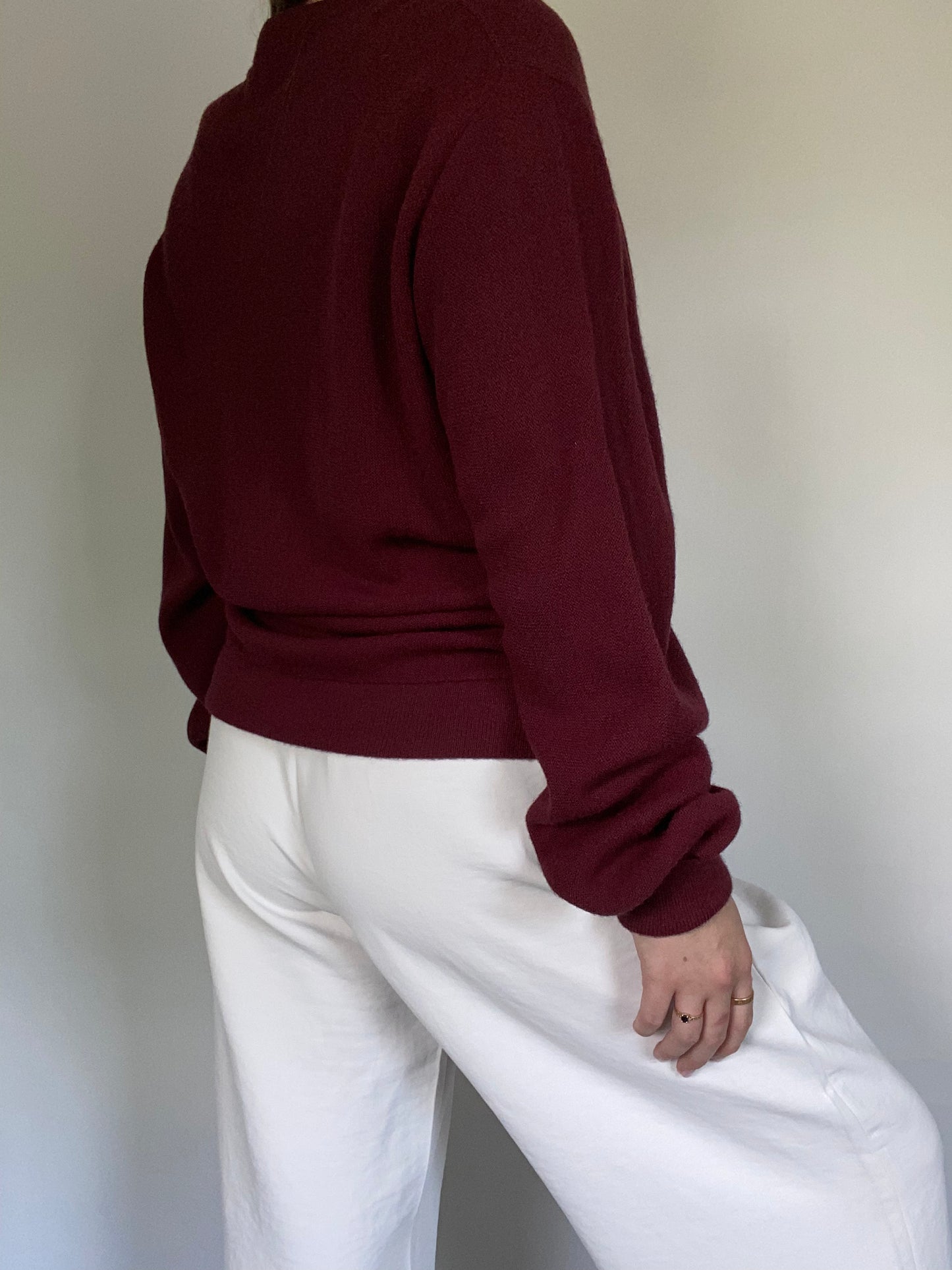 Christian Dior Logo Maroon Cardigan Size L