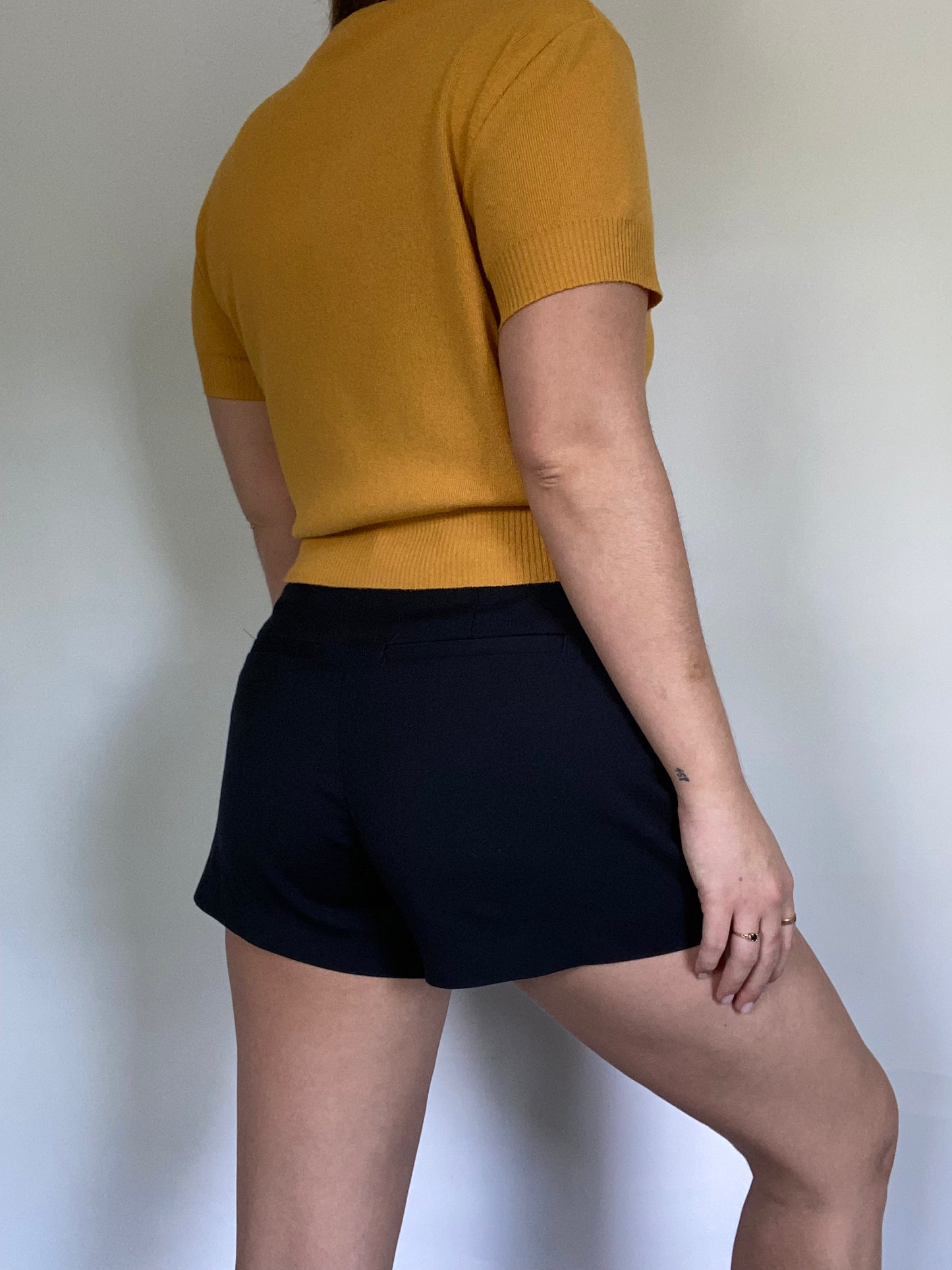 Yves Saint Laurent Logo Short Sleeve Sweater Size S