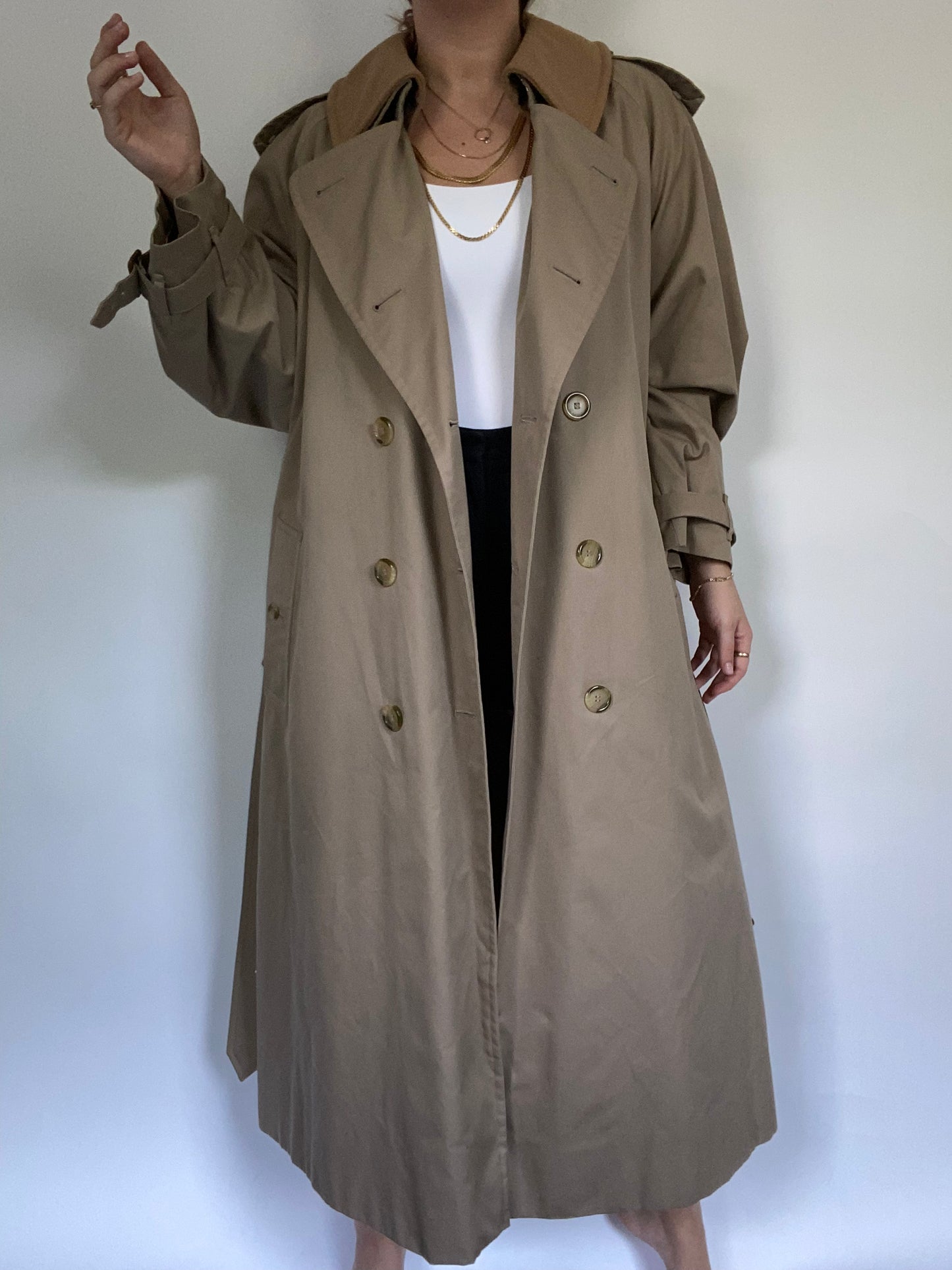 Burberry Nova Check Khaki Trench Size M/L