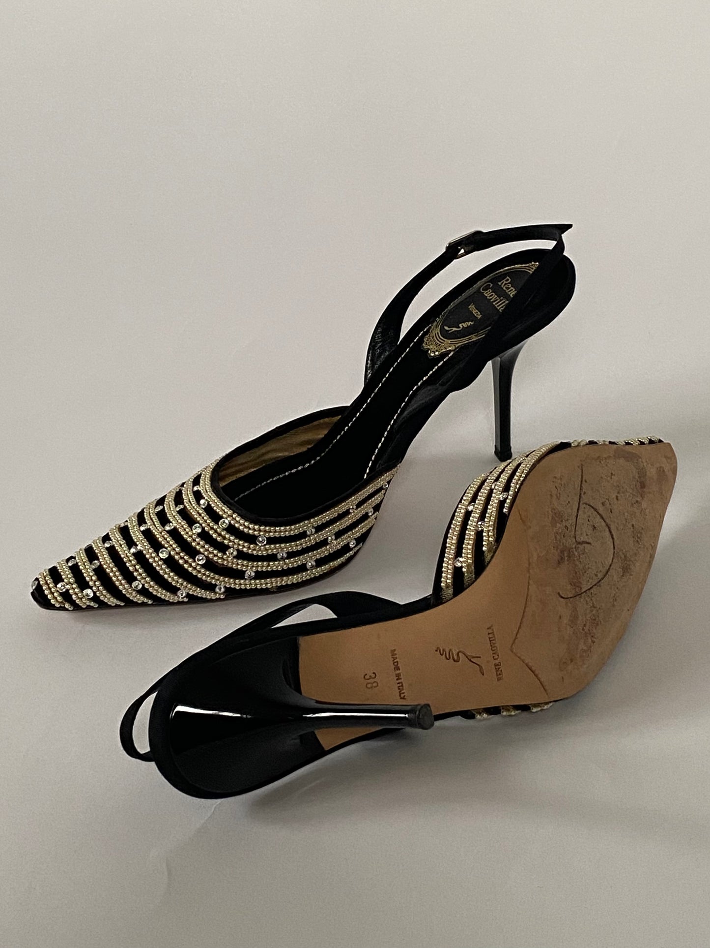 Rene Caovilla Pearl Heels Size 7.5