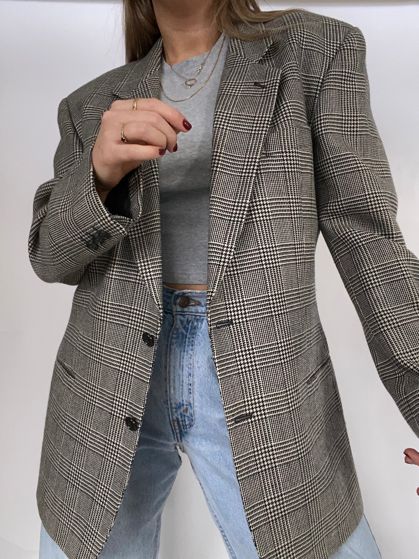 Giorgio Armani Plaid Blazer Size M/L