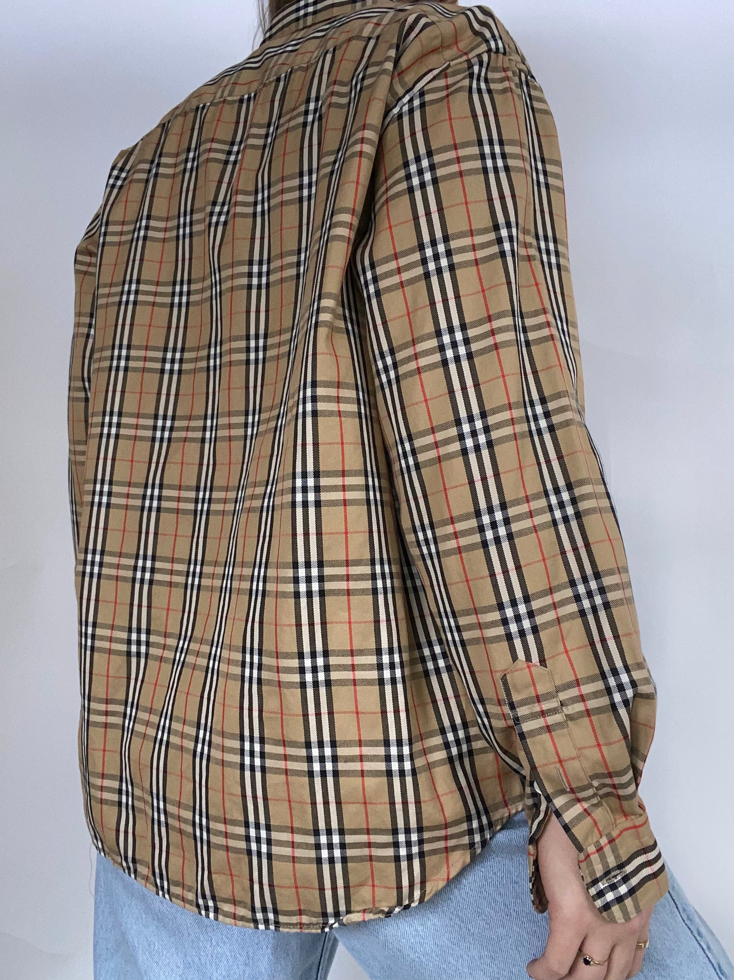Burberry Nova Check Pattern Button Up Size 6