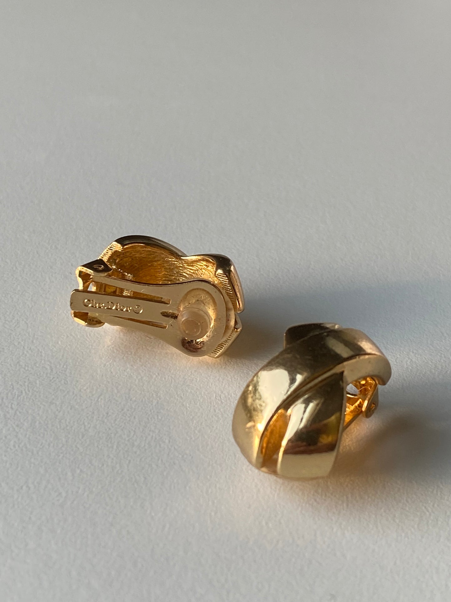 Christian Dior Gold X Earrings