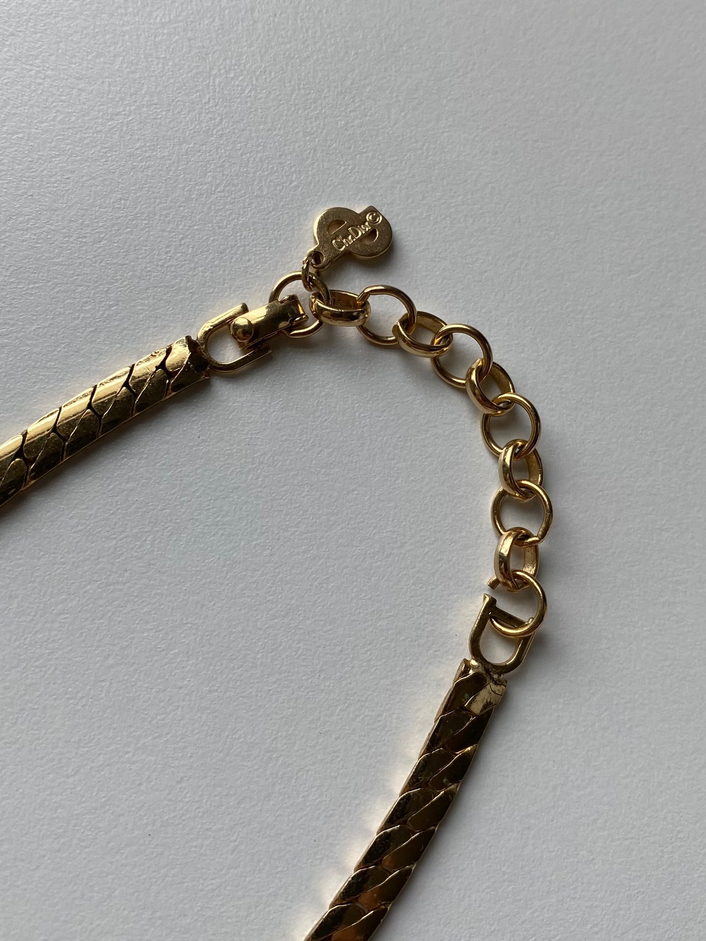 Christian Dior Rhinestone Pendant Necklace
