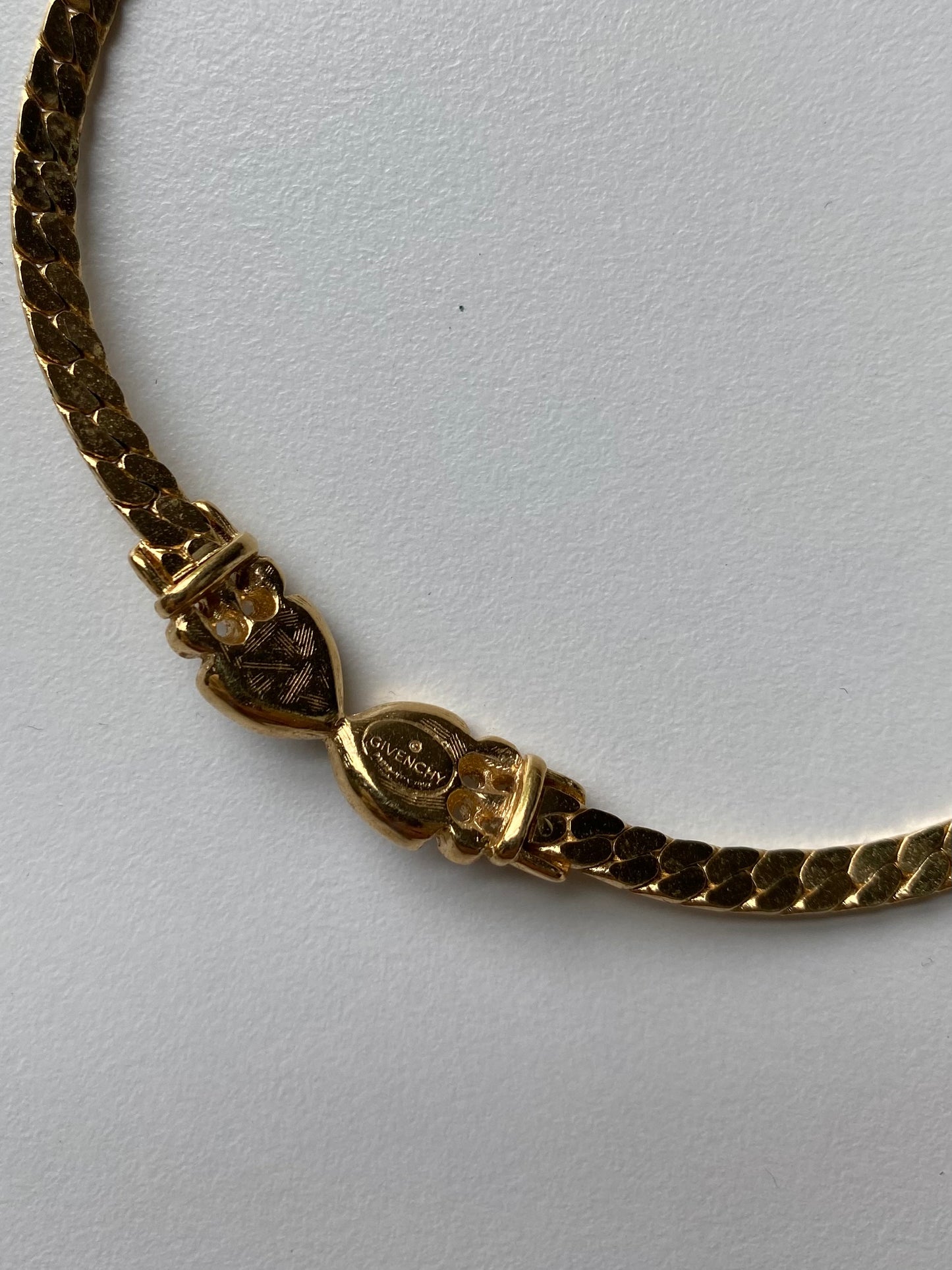 Givenchy Twin Rhinestone Necklace