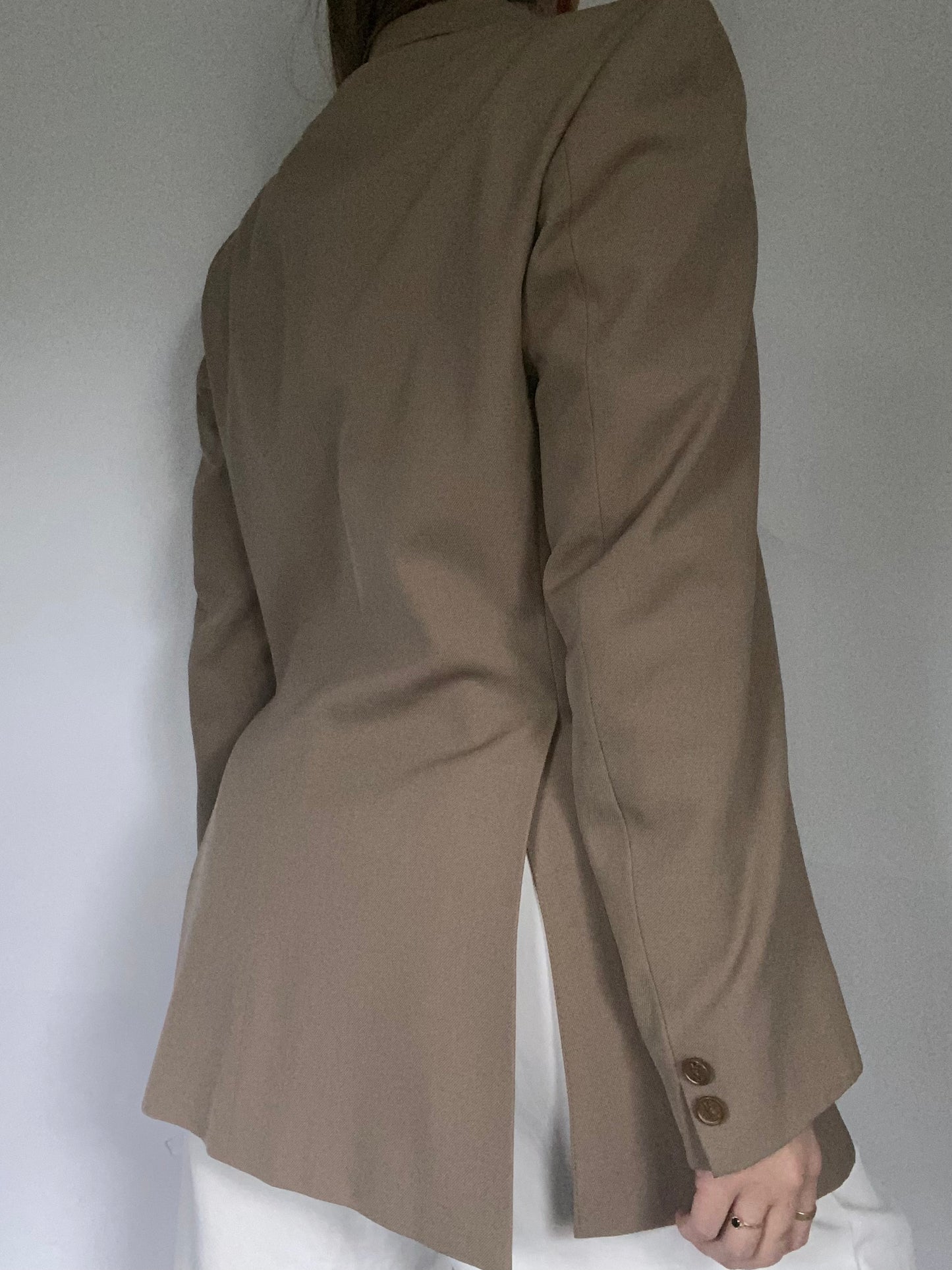 Yves Saint Laurent Logo Khaki Blazer Size M