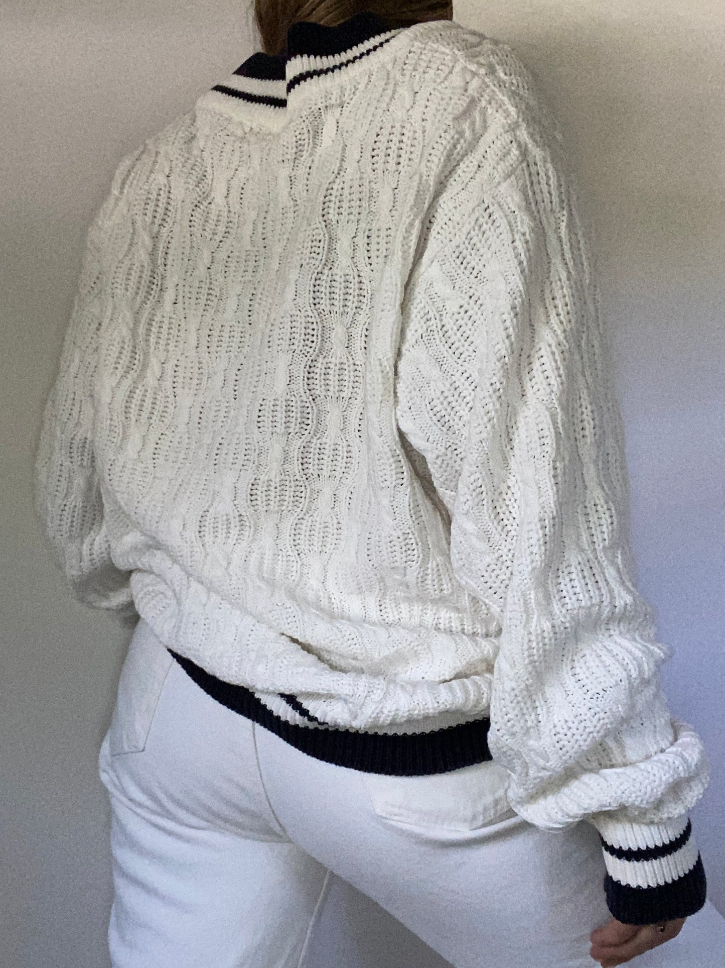 Christian Dior V Neck Knit Sweater Size L/XL