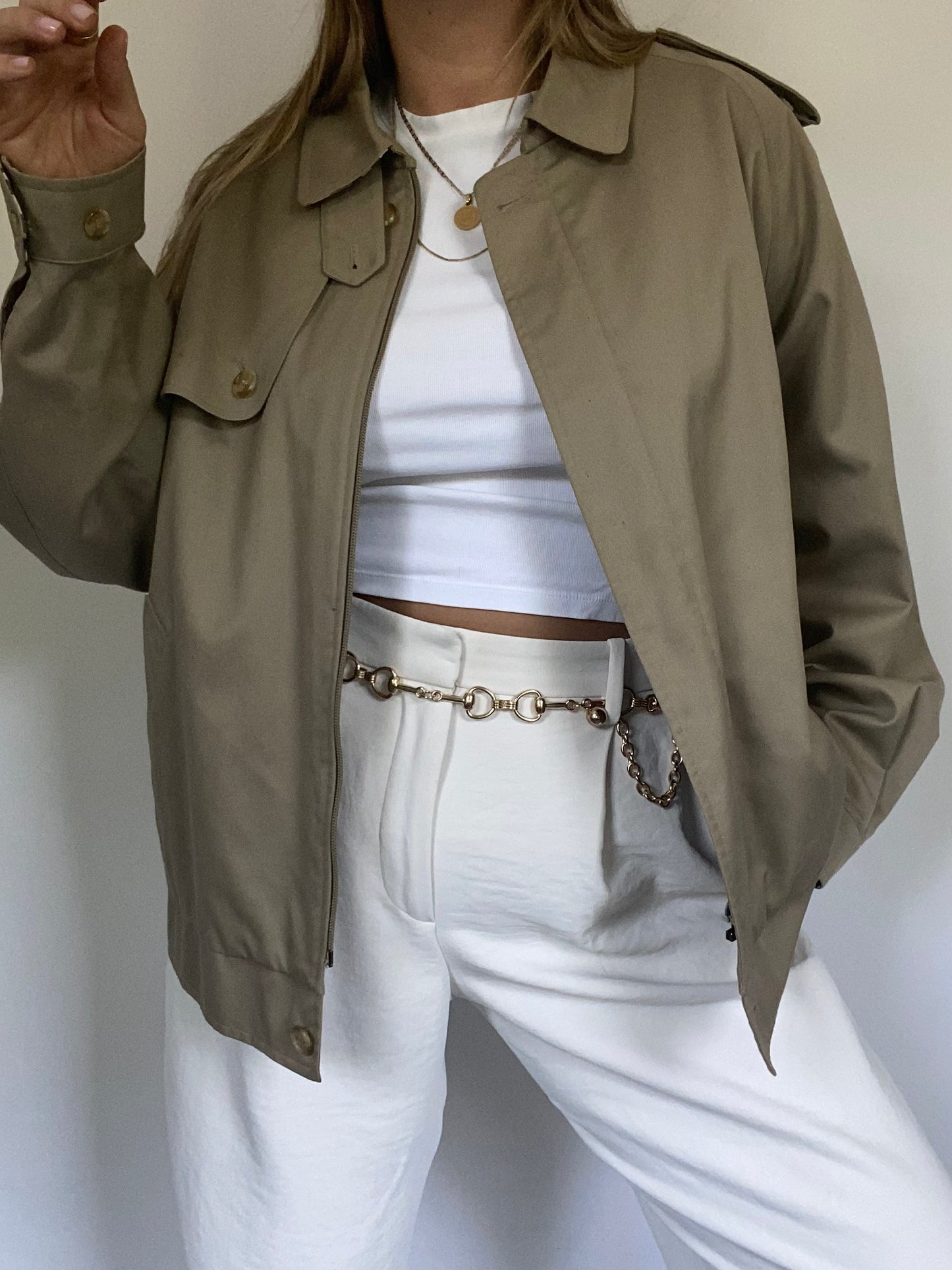 Nova Check Khaki Burberry Bomber Size M/L