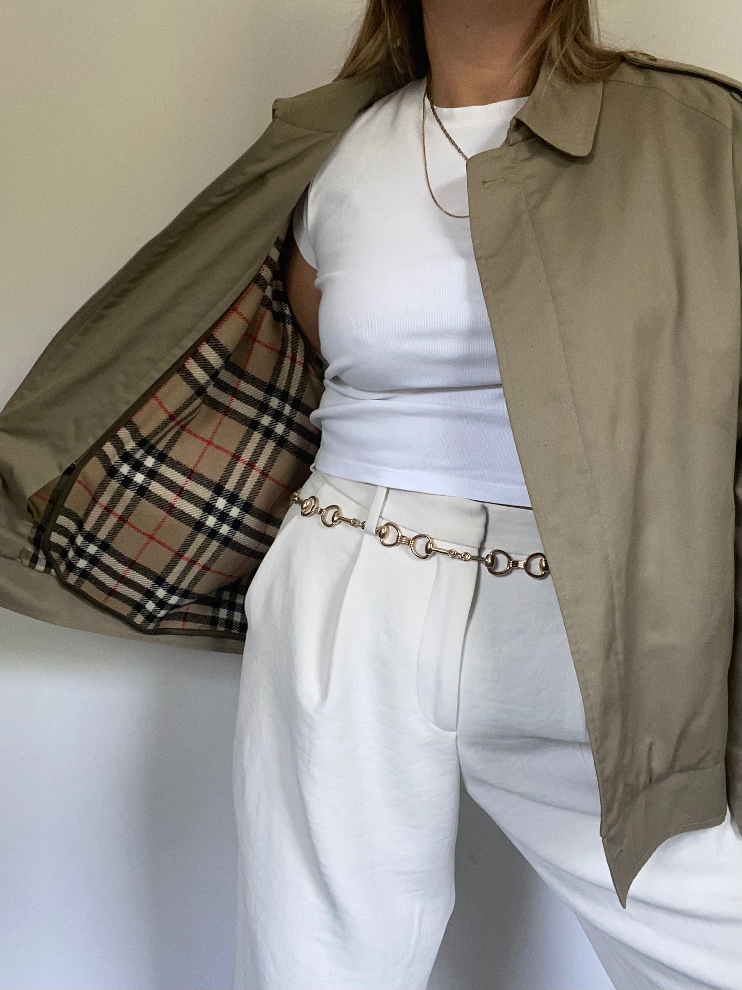 Nova Check Khaki Burberry Bomber Size M/L