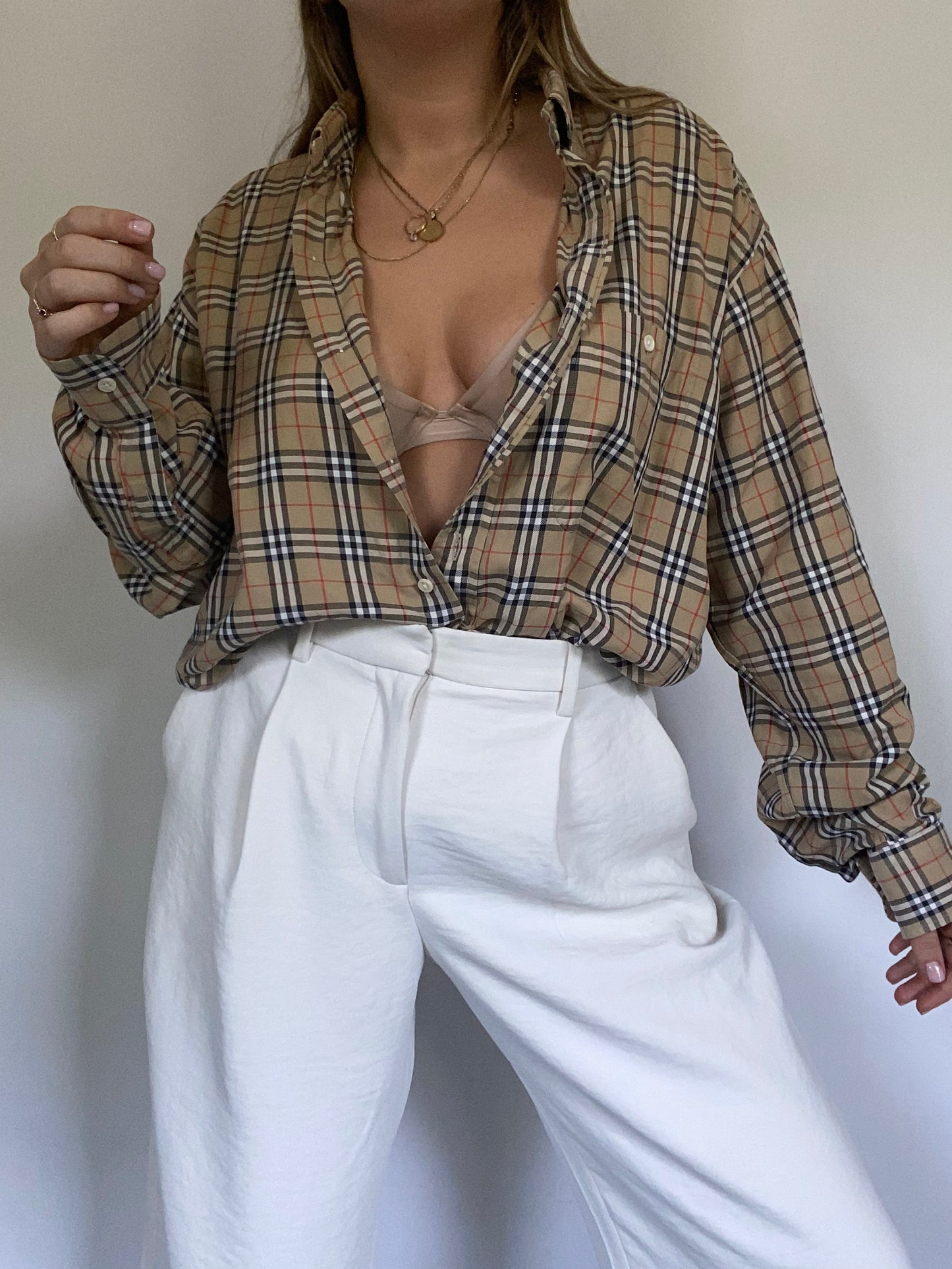 Burberry Nova Check Pattern Button Up Size L