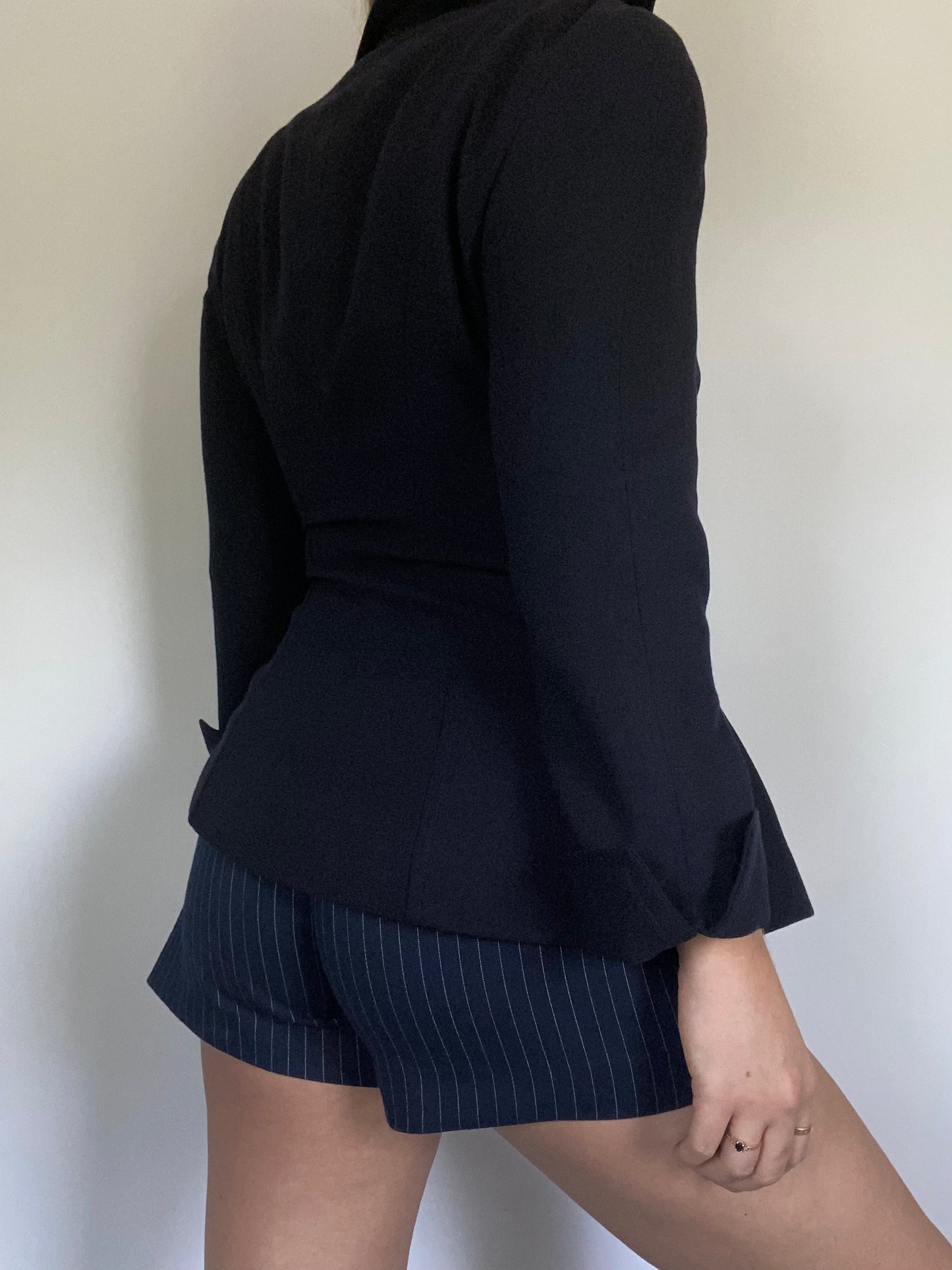 Christian Dior Fitted Navy Blazer Jacket Size M