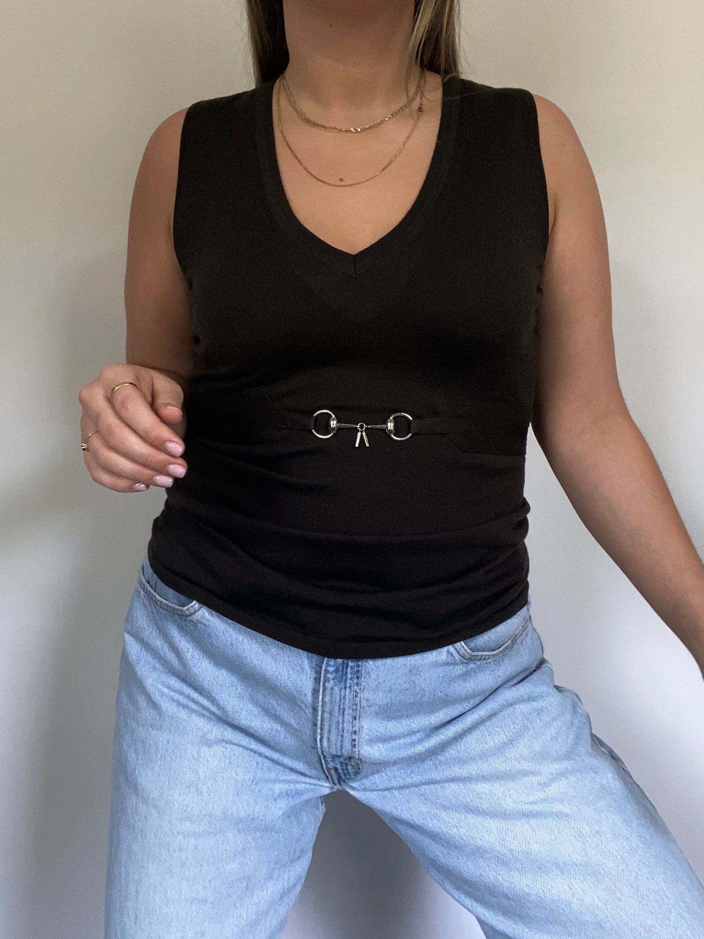 Gucci Horsebit Belt Tank Size M