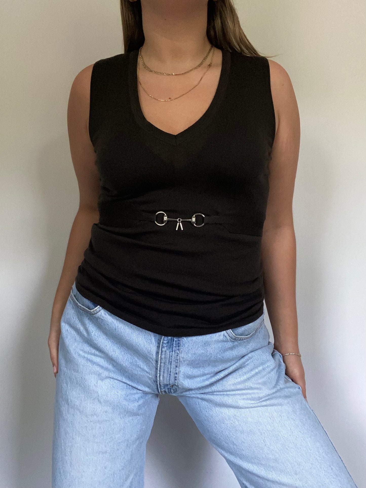 Gucci Horsebit Belt Tank Size M
