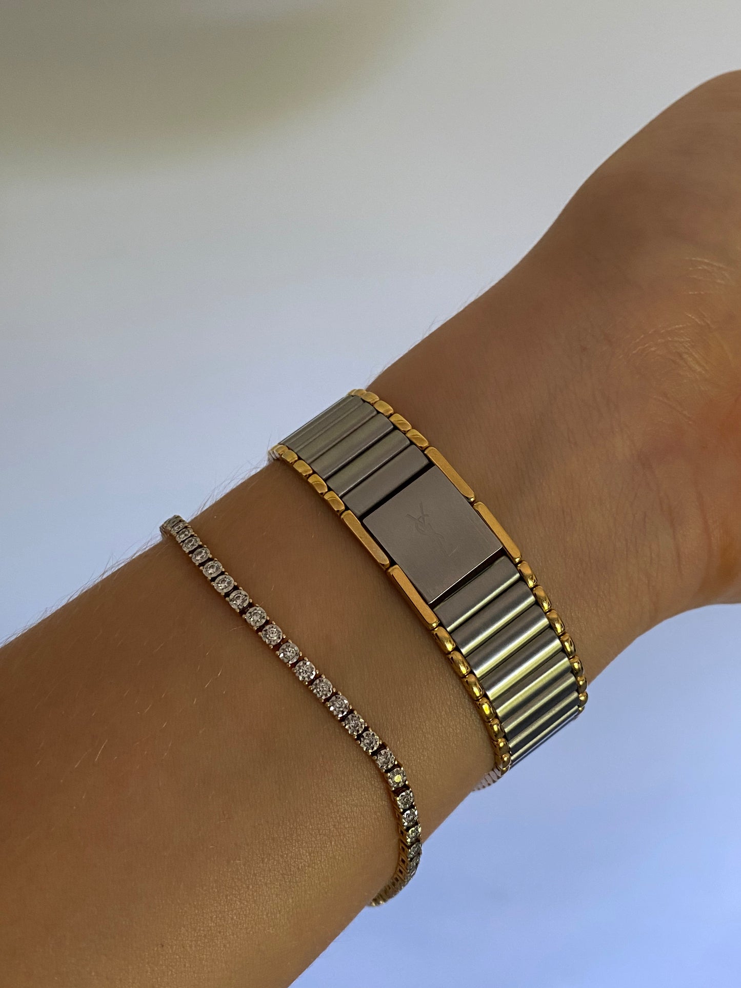 Yves Saint Laurent Two Toned Watch