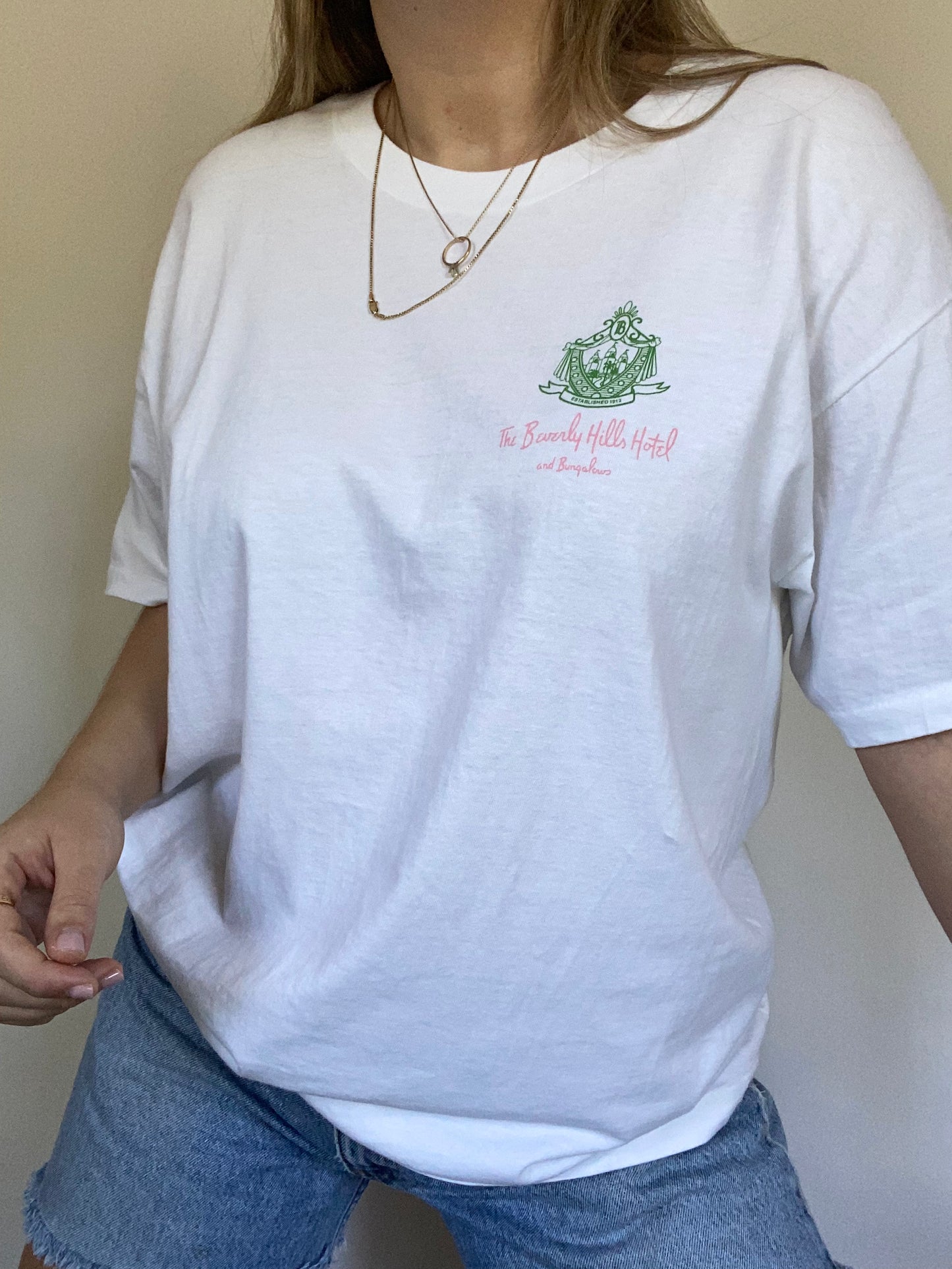 Single Stitched Beverly Hills Hotel Graphic T-Shirt Size M