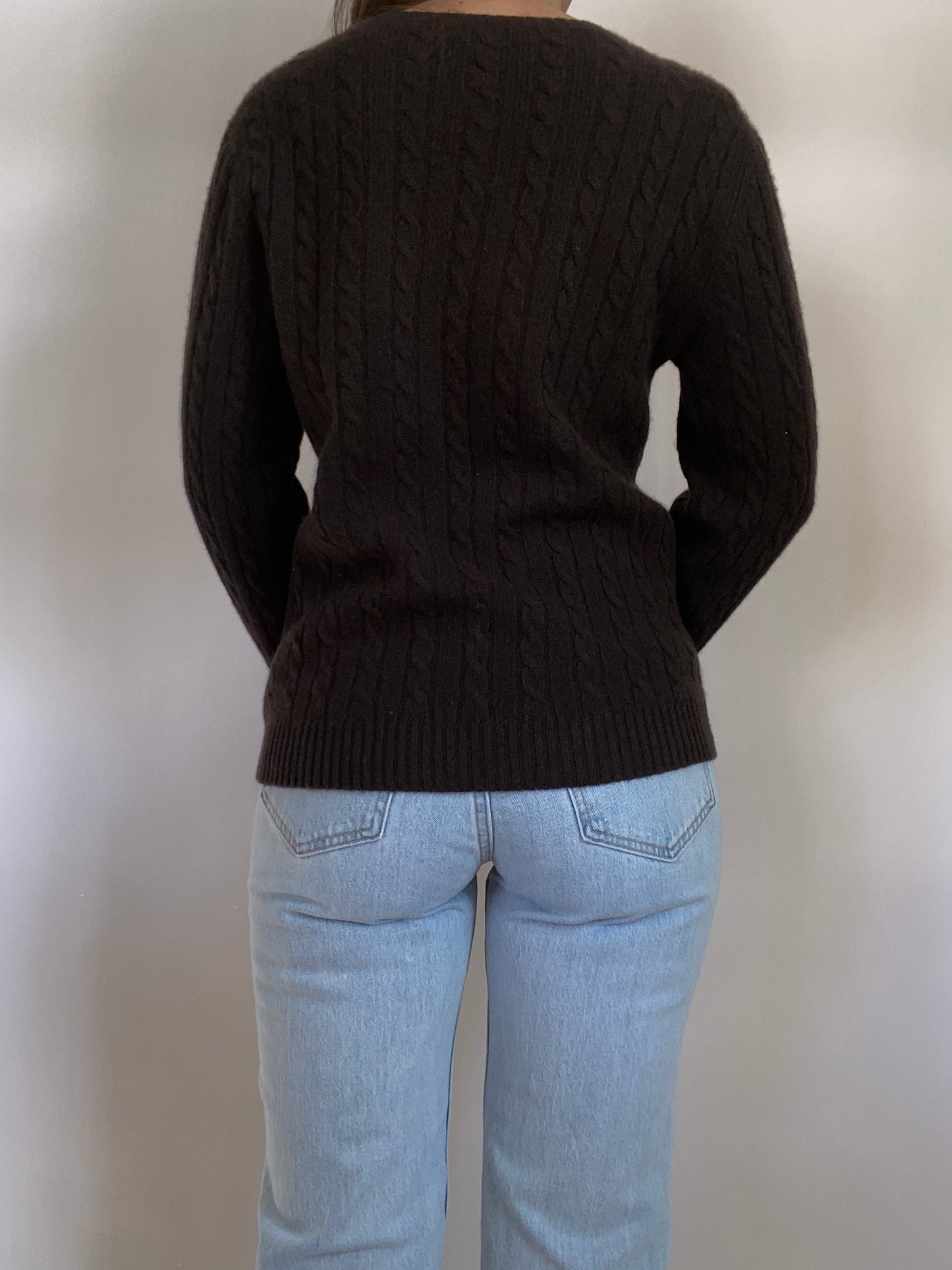 Ralph Lauren Cashmere Cable Knit Sweater Size S/M