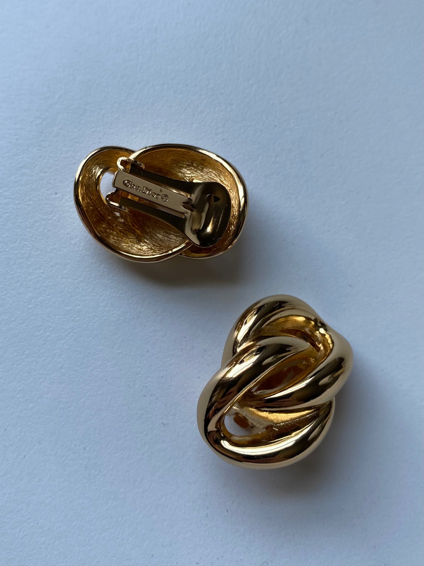 Christian Dior Gold Tone Chain-Link Earrings