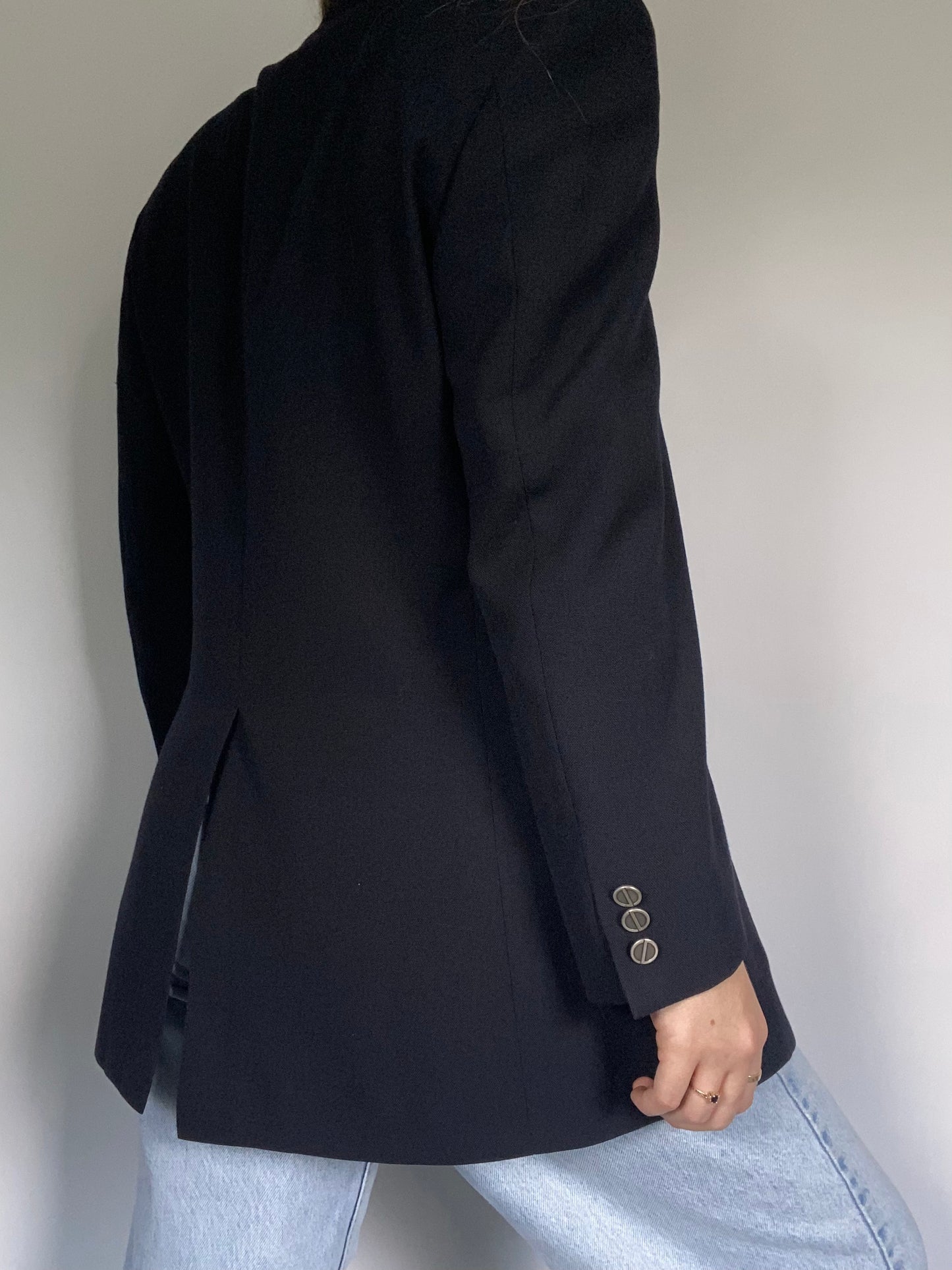 Christian Dior Logo Navy Blazer Size S/M