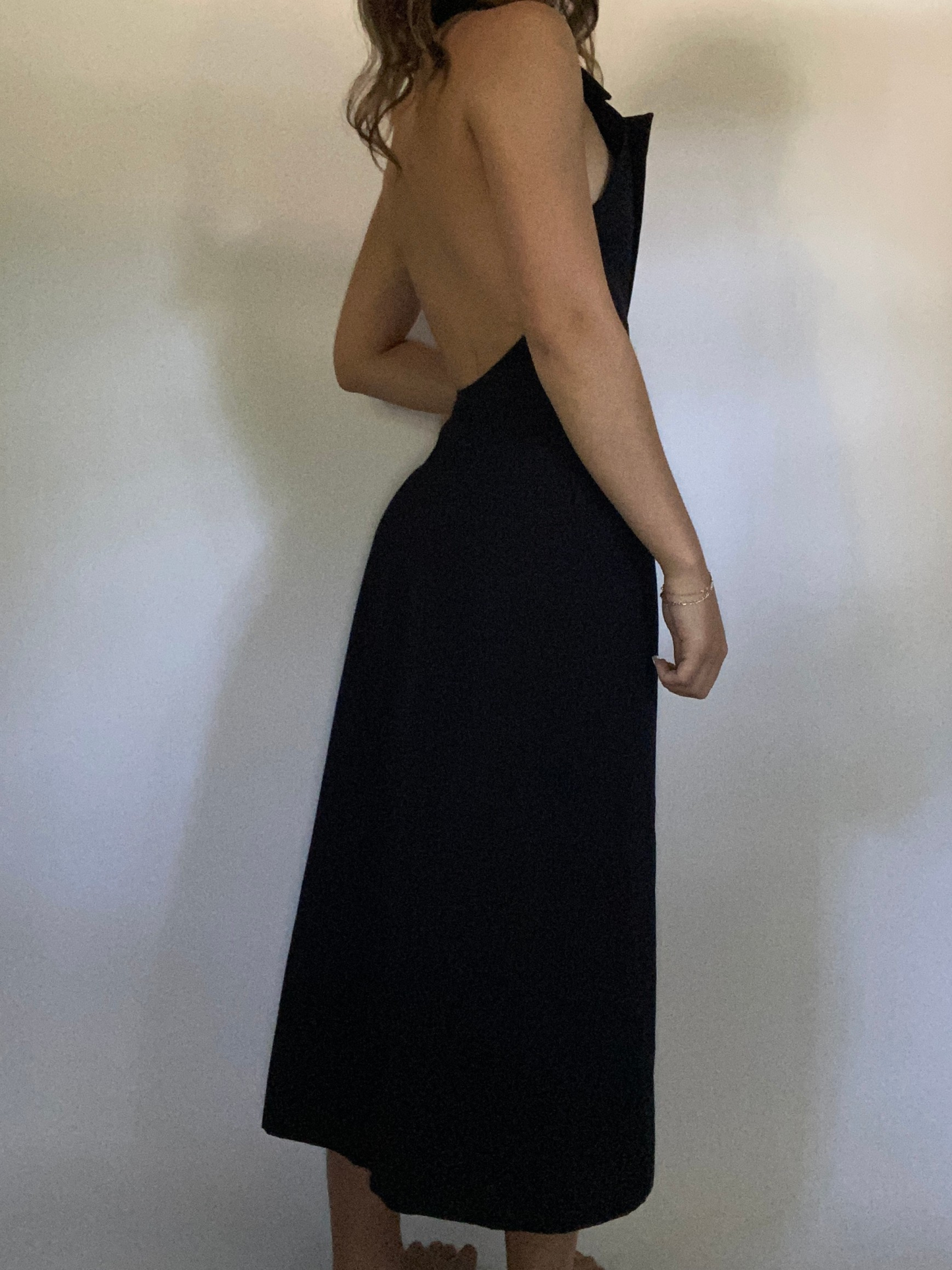 Yves Saint Laurent Tuxedo Halter Dress Size 4