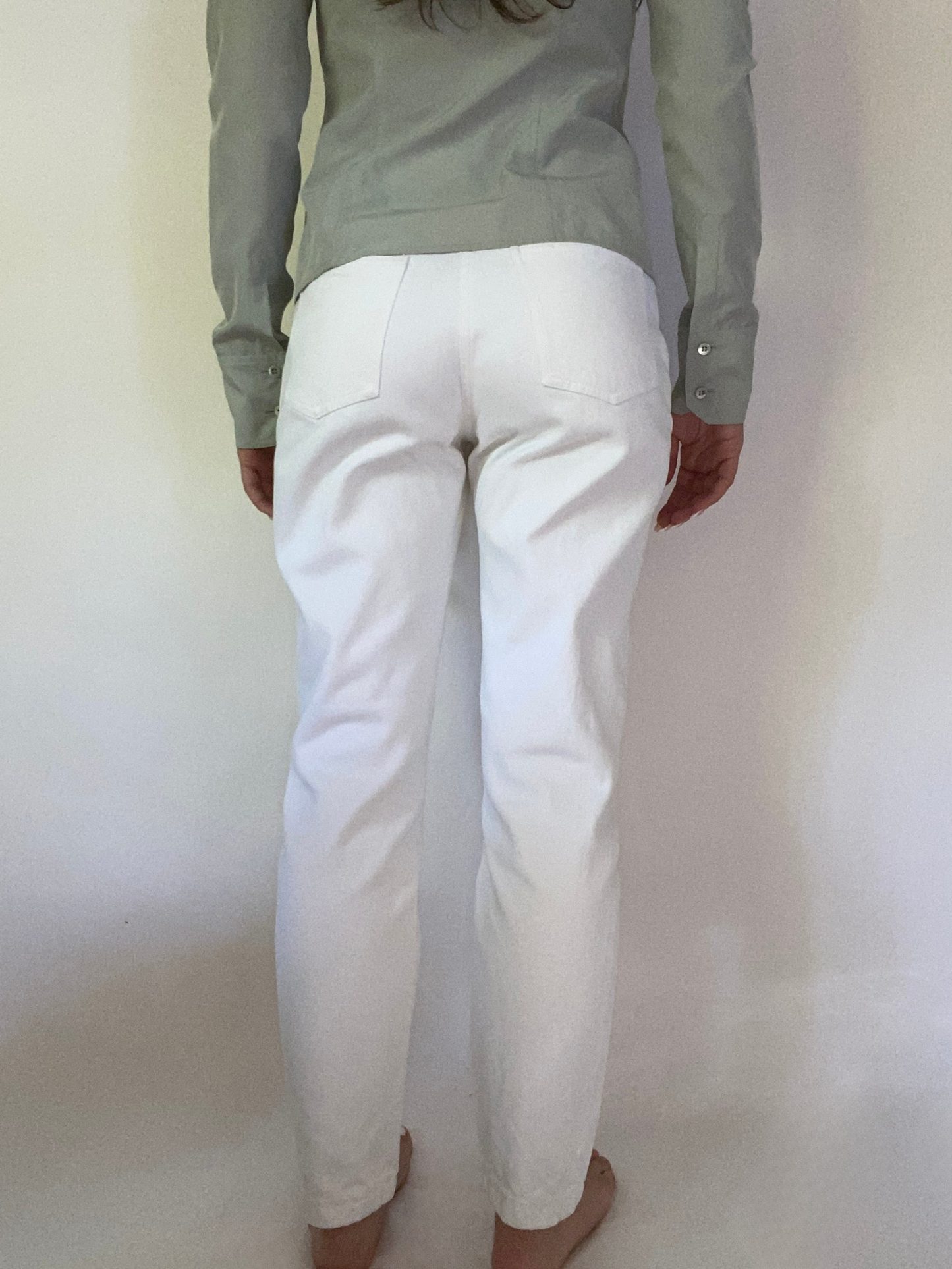 Celine Logo White Denim Size 00