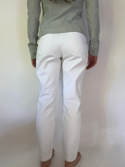 Celine Logo White Denim Size 00