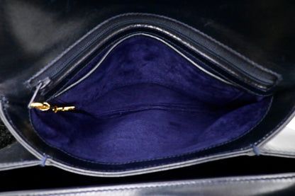 Gucci Navy Leather Turnlock Bag