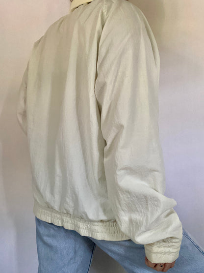 Yves Saint Laurent Logo Hooded Windbreaker Jacket Size L/XL