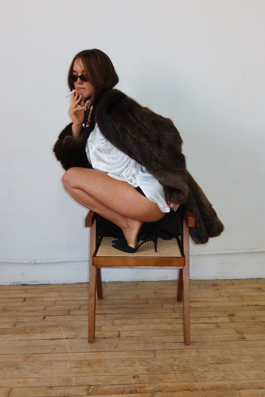 Christian Dior Satin Slip Button Up Size L