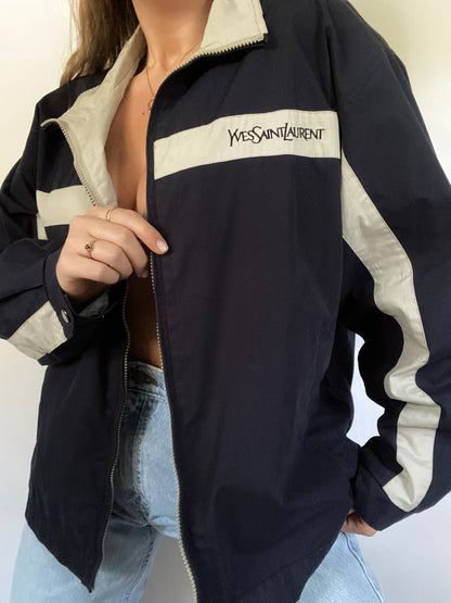 Vintage Yves Saint Laurent Logo Lightweight Jacket Size L