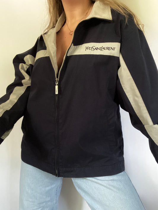 Vintage Yves Saint Laurent Logo Lightweight Jacket Size L