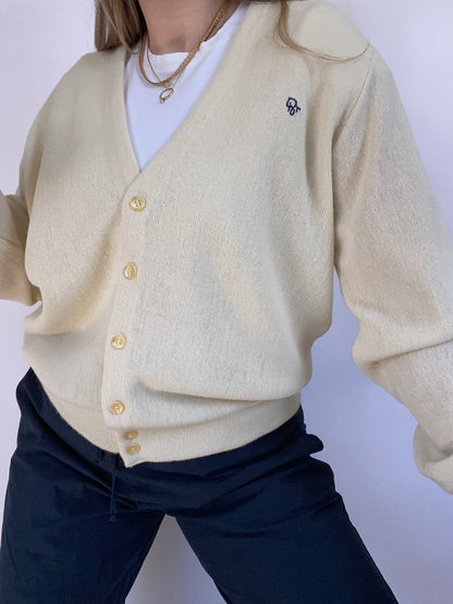 Christian Dior Logo Ivory Cardigan Size M/L