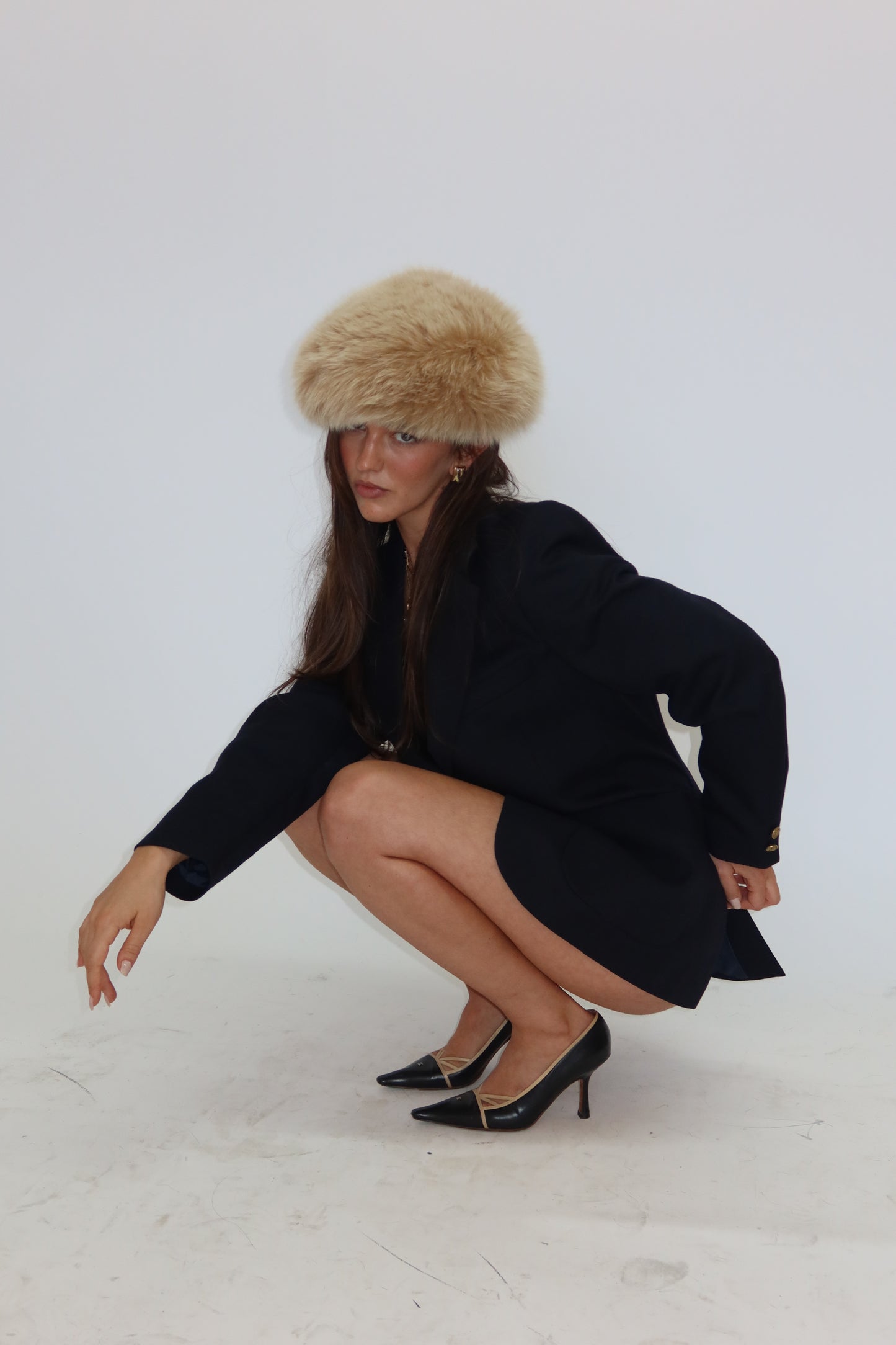 Pillbox Mink Hat