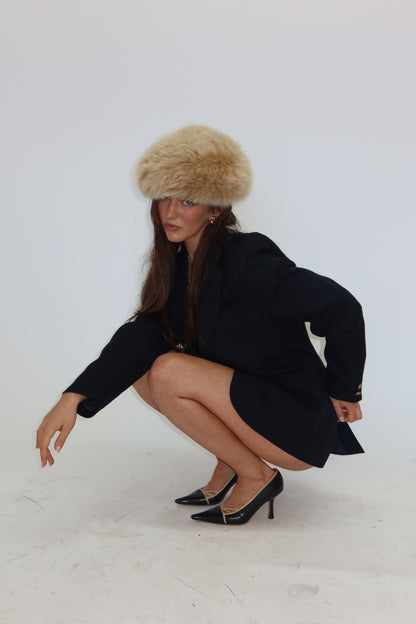 Pillbox Mink Hat