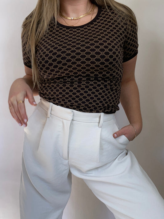 Celine Monogram Logo Short Sleeve Size S/M