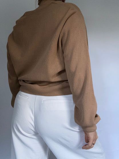 Christian Dior Logo Tan Cardigan Size M/L
