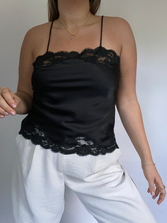 Christian Dior Logo Black Tank Size M