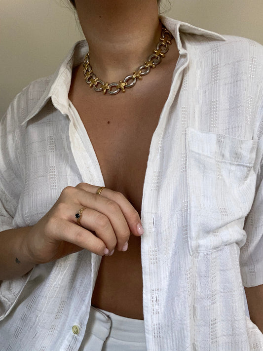Givenchy Two Toned Link Necklace