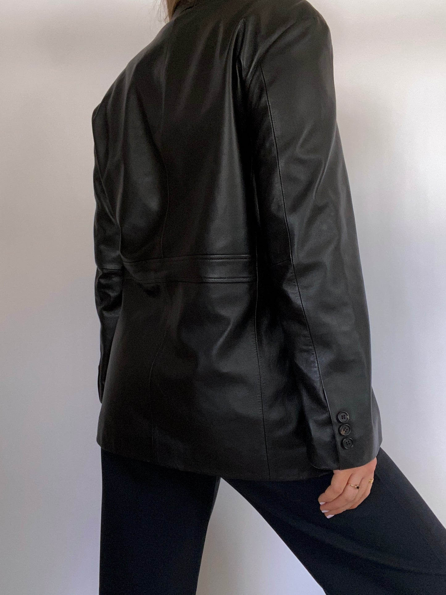 Yves Saint Laurent Leather Blazer Size M